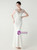 In Stock:Ship in 48 Hours White Mermaid V-neck Lace Beading Party Dress