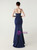 In Stock:Ship in 48 Hours Noble Navy Blue Straps Beading Party Dress