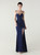 In Stock:Ship in 48 Hours Noble Navy Blue Straps Beading Party Dress