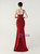 In Stock:Ship in 48 Hours Burgundy Straps Beading Party Dress