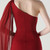 In Stock:Ship in 48 Hours Elegance Burgundy One Shoulder Split Party Dress