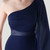 In Stock:Ship in 48 Hours Trendy Navy Blue One Shoulder Split Party Dress