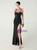 In Stock:Ship in 48 Hours Black Straps Pleats Beading Party Dress
