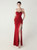 In Stock:Ship in 48 Hours Burgundy Straps Pleats Beading Party Dress