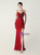 In Stock:Ship in 48 Hours Burgundy Straps Appliques Beading Party Dress