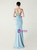 In Stock:Ship in 48 Hours Sky Blue Straps Appliques Beading Party Dress