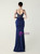 In Stock:Ship in 48 Hours Navy Blue Straps Appliques Beading Party Dress