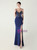 In Stock:Ship in 48 Hours Navy Blue Lace Beading Straps Party Dress