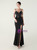 In Stock:Ship in 48 Hours Black Lace Beading Straps Party Dress