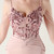 In Stock:Ship in 48 Hours Pink Lace Beading Straps Party Dress