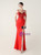 In Stock:Ship in 48 Hours Red Lace Beading Straps Party Dress