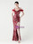 In Stock:Ship in 48 Hours Fancy Burgundy Mermaid Sequins Feather Party Dress