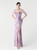 In Stock:Ship in 48 Hours Purple Mermaid Sequins Feather Party Dress