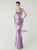 In Stock:Ship in 48 Hours Best Lavender Sequins Straps Party Dress
