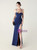 In Stock:Ship in 48 Hours Exciting Navy Blue Mermaid Straps Pleats Party Dress