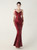 In Stock:Ship in 48 Hours Splendid Burgundy Sequins Beading Party Dress