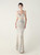 In Stock:Ship in 48 Hours Polished Apricot Silver Sequins Beading Party Dress