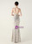 In Stock:Ship in 48 Hours Polished Apricot Silver Sequins Beading Party Dress