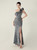 In Stock:Ship in 48 Hours Gray Mermaid Sequins Split One Shoulder Party Dress