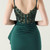 In Stock:Ship in 48 Hours Green Split Straps Appliques Party Dress