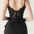 In Stock:Ship in 48 Hours Black Split Straps Appliques Party Dress