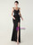 In Stock:Ship in 48 Hours Black Split Straps Appliques Party Dress