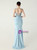 In Stock:Ship in 48 Hours Sky Blue Split Straps Appliques Party Dress