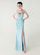 In Stock:Ship in 48 Hours Sky Blue Mermaid Straps Beading Party Dress