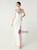 In Stock:Ship in 48 Hours White Mermaid Straps Beading Party Dress