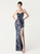 In Stock:Ship in 48 Hours Cheap Navy Blue Mermaid Sequins Beading Party Dress