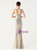 In Stock:Ship in 48 Hours Queenly Apricot Silver Mermaid Sequins Beading Party Dress