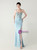 In Stock:Ship in 48 Hours Sky Blue Mermaid Sequins Pearls Party Dress