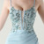 In Stock:Ship in 48 Hours Sky Blue Mermaid Sequins Pearls Party Dress