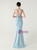 In Stock:Ship in 48 Hours Sky Blue Mermaid Sequins Pearls Party Dress
