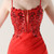 In Stock:Ship in 48 Hours Red Mermaid Sequins Pearls Party Dress