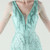 In Stock:Ship in 48 Hours Mint Green V-neck Sequins Tulle Party Dress