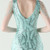 In Stock:Ship in 48 Hours Mint Green V-neck Sequins Tulle Party Dress