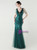 In Stock:Ship in 48 Hours Dark Green V-neck Sequins Tulle Party Dress