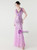 In Stock:Ship in 48 Hours Lavender V-neck Sequins Tulle Party Dress