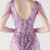 In Stock:Ship in 48 Hours Lavender V-neck Sequins Tulle Party Dress