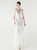 In Stock:Ship in 48 Hours White V-neck Sequins Tulle Party Dress