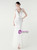 In Stock:Ship in 48 Hours White V-neck Sequins Tulle Party Dress
