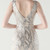 In Stock:Ship in 48 Hours Apricot Silver V-neck Sequins Tulle Party Dress