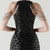 In Stock:Ship in 48 Hours Adorable Black Sequins Halter Beading Party Dress