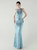 In Stock:Ship in 48 Hours Sky Blue Sequins Halter Beading Party Dress