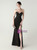 In Stock:Ship in 48 Hours Black Mermaid Straps Pleats Beading Party Dress
