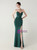 In Stock:Ship in 48 Hours Green Mermaid Straps Pleats Beading Party Dress