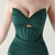 In Stock:Ship in 48 Hours Green Mermaid Straps Pleats Beading Party Dress