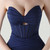 In Stock:Ship in 48 Hours Sexy Navy Blue Mermaid Straps Pleats Party Dress
