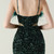 In Stock:Ship in 48 Hours Green Feather Sequins Party Dress